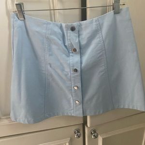 Forever 21 blue faux leather skirt
